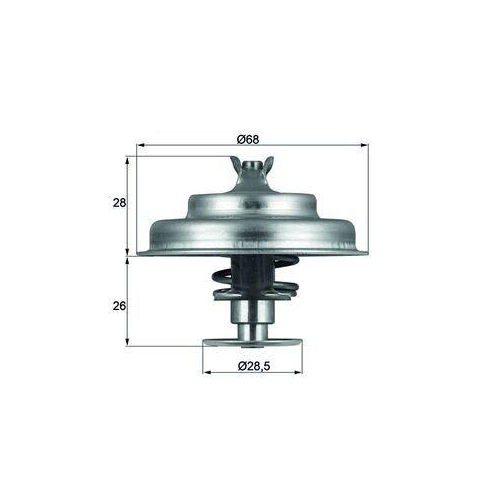 MAHLE Thermostat, K&uuml;hlmittel BEHR TX 75 80D