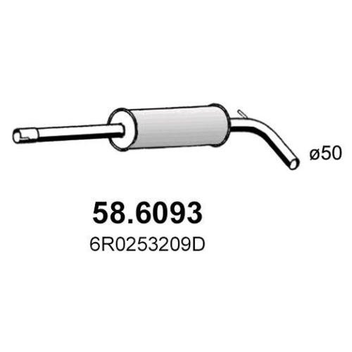 ASSO Mittelschalldämpfer 58.6093