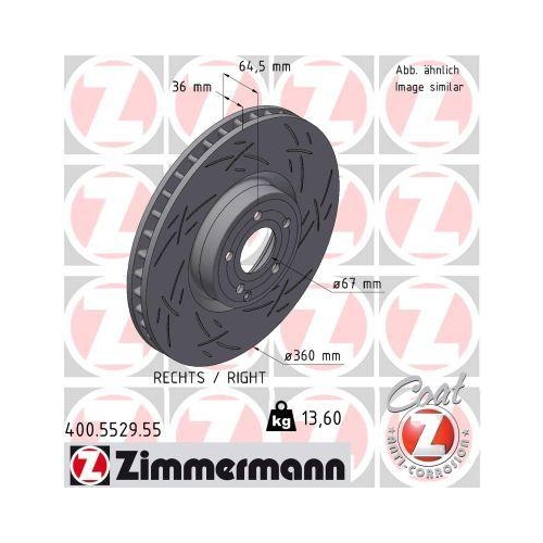 ZIMMERMANN Bremsscheibe BLACK Z 400.5529.55