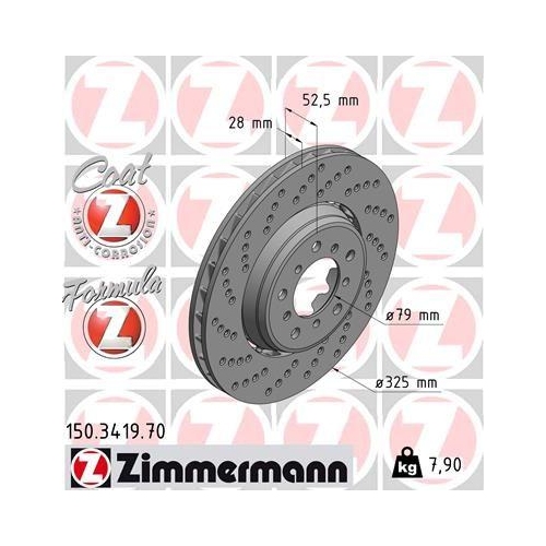 ZIMMERMANN Bremsscheibe FORMULA Z 150.3419.70