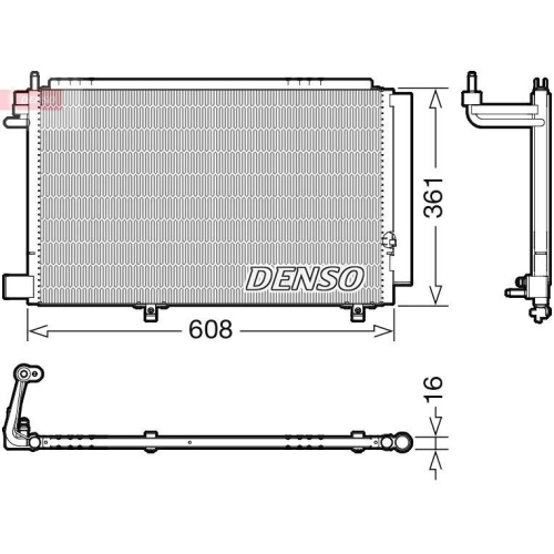 DENSO Kondensator, Klimaanlage DCN10041