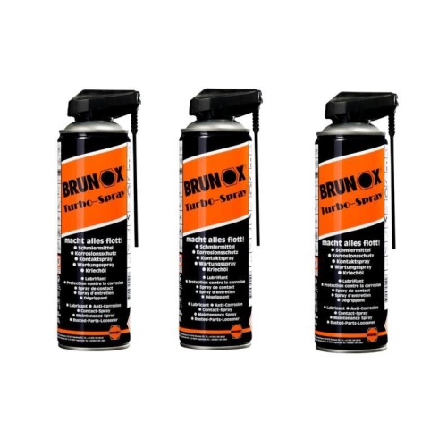 3x Brunox Turbo Spray Multifunktionsöl Schmiermittel Pflege Kriechöl 500ml