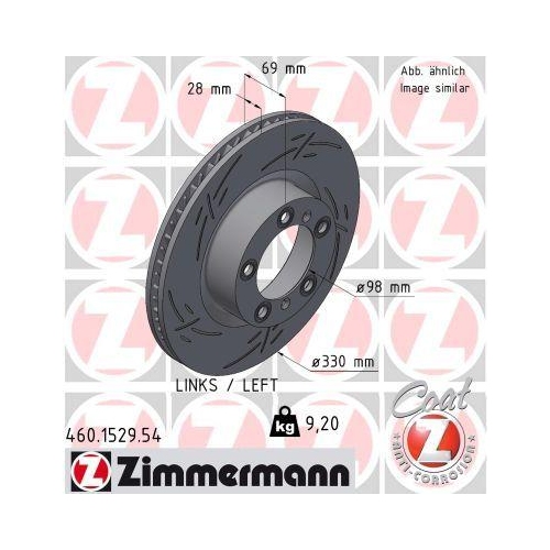 ZIMMERMANN Bremsscheibe BLACK Z 460.1529.54