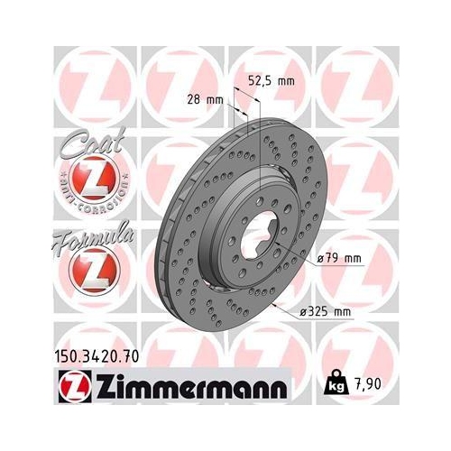 ZIMMERMANN Bremsscheibe FORMULA Z 150.3420.70
