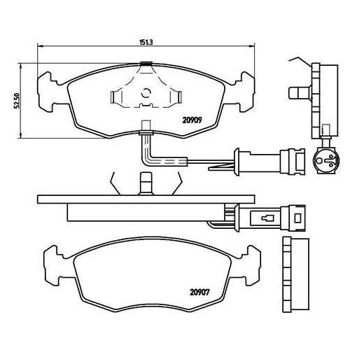 BREMBO Bremsbelagsatz, Scheibenbremse PRIME LINE P 24 007