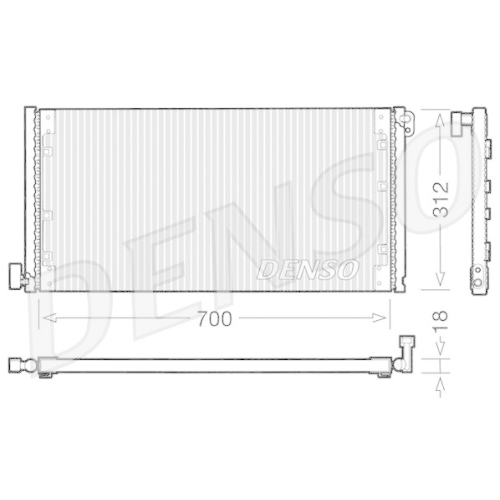 DENSO Kondensator, Klimaanlage DCN12001