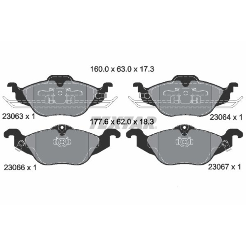 TEXTAR Bremsbelagsatz, Scheibenbremse Q+ 2306302