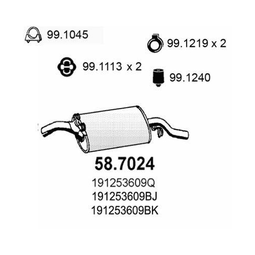 ASSO Endschalldämpfer 58.7024