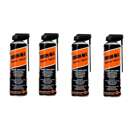 4x Brunox Turbo Spray Multifunktionsöl Schmiermittel Pflege Kriechöl 500ml