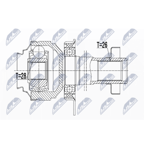 NTY Gelenksatz, Antriebswelle NPW-VW-051
