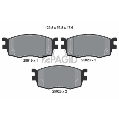 PAGID Bremsbelagsatz, Scheibenbremse T1909N