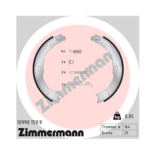 ZIMMERMANN Bremsbackensatz, Feststellbremse 10990.159.9