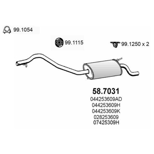 ASSO Endschalldämpfer 58.7031