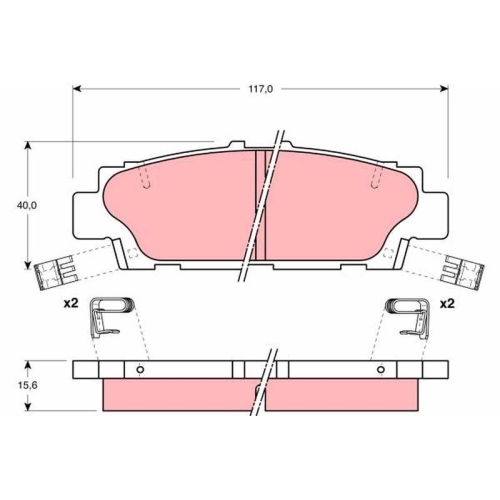 TRW Bremsbelagsatz, Scheibenbremse GDB1257