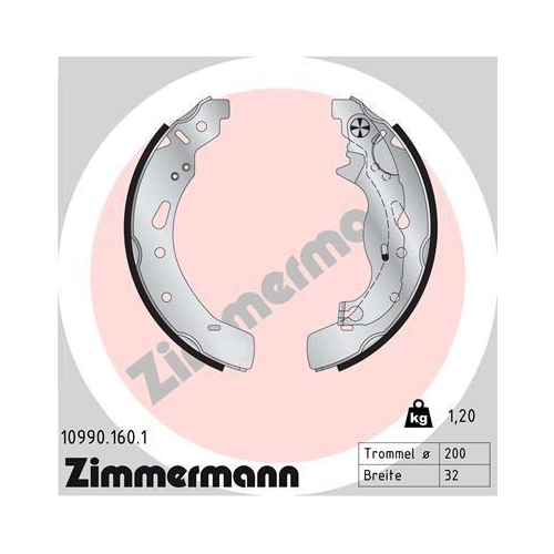 ZIMMERMANN Bremsbackensatz 10990.160.1