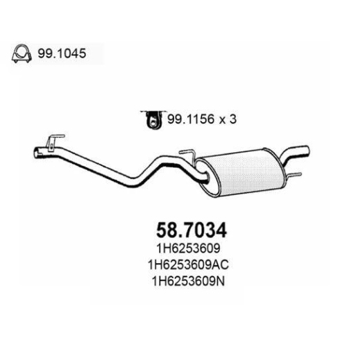 ASSO Endschalldämpfer 58.7034