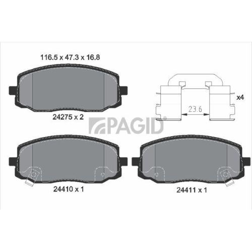 PAGID Bremsbelagsatz, Scheibenbremse T1552N