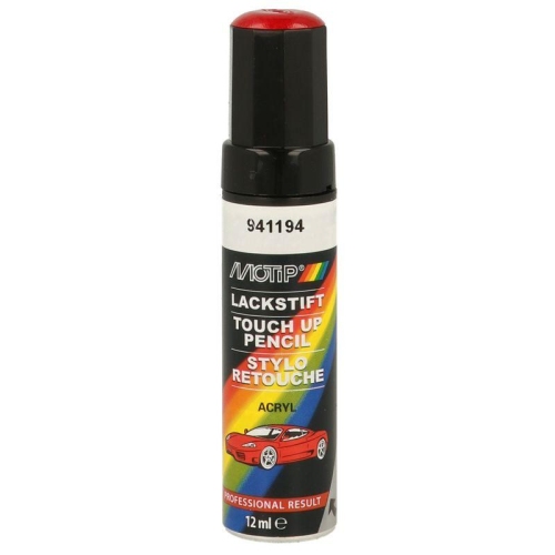 Lackstift Autolackreparatur Autofarbe Kompakt rot gl&auml;nzend 12 ml