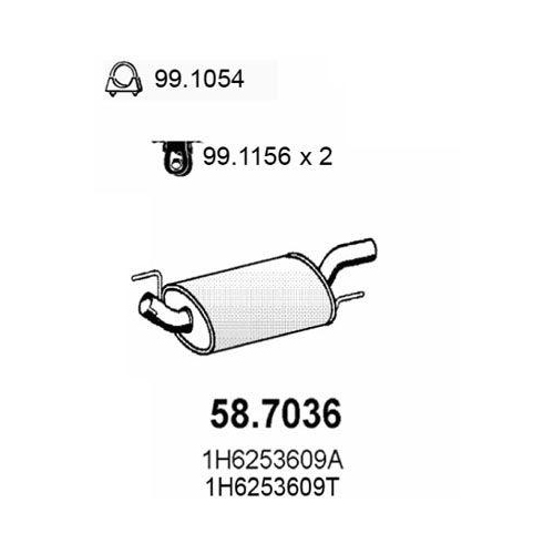 ASSO Endschalldämpfer 58.7036