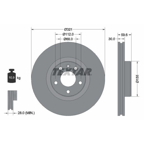TEXTAR Bremsscheibe 92132300