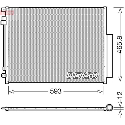 DENSO Kondensator, Klimaanlage DCN01025