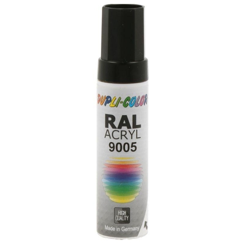 Lackstift Autofarbe DUPLI COLOR DS 9005 tiefschwarz gl&auml;nzend 12 ml RAL 9005