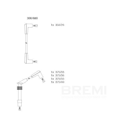 BREMI Z&uuml;ndleitungssatz 300/680