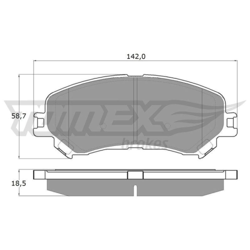 TOMEX Brakes Bremsbelagsatz, Scheibenbremse TX 18-25