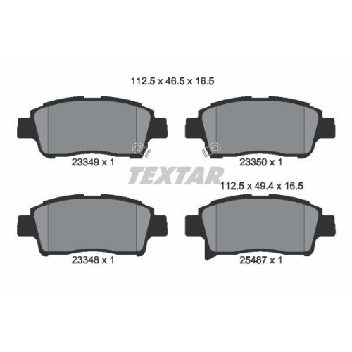 TEXTAR Bremsbelagsatz, Scheibenbremse 2334901