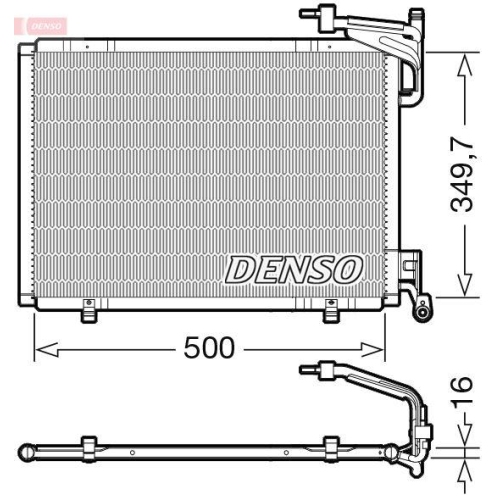 DENSO Kondensator, Klimaanlage DCN10055