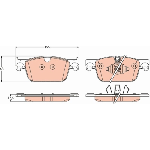 TRW Bremsbelagsatz, Scheibenbremse GDB2221
