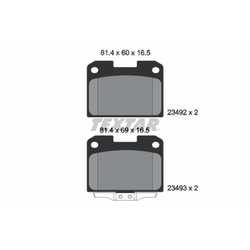 TEXTAR Bremsbelagsatz, Scheibenbremse 2349201