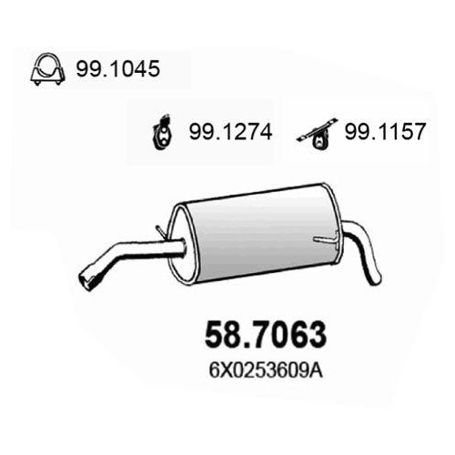 ASSO Endschalldämpfer 58.7063