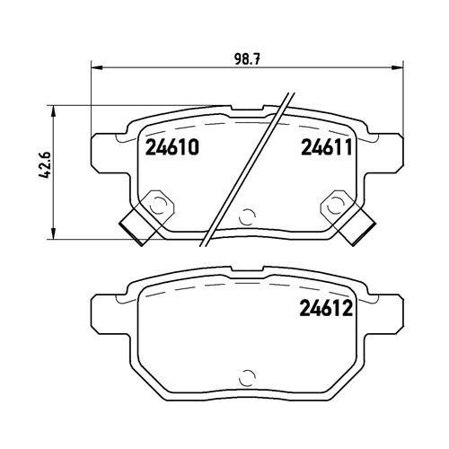 BREMBO Bremsbelagsatz, Scheibenbremse PRIME LINE P 83 083