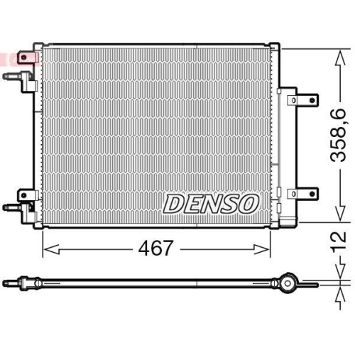 DENSO Kondensator, Klimaanlage DCN20046