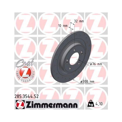 ZIMMERMANN Bremsscheibe SPORT Z 285.3544.52
