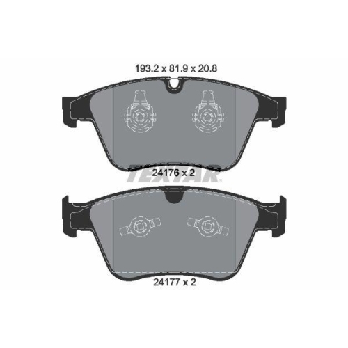 TEXTAR Bremsbelagsatz, Scheibenbremse Q+ 2417601