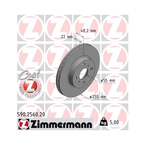 ZIMMERMANN Bremsscheibe COAT Z 590.2560.20