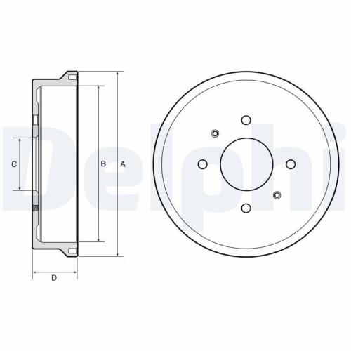 DELPHI Bremstrommel BF604