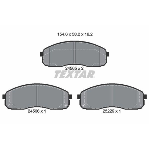 TEXTAR Bremsbelagsatz, Scheibenbremse Q+ 2456501