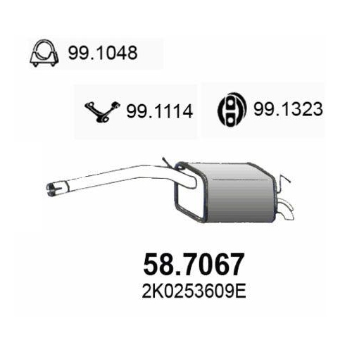 ASSO Endschalldämpfer 58.7067