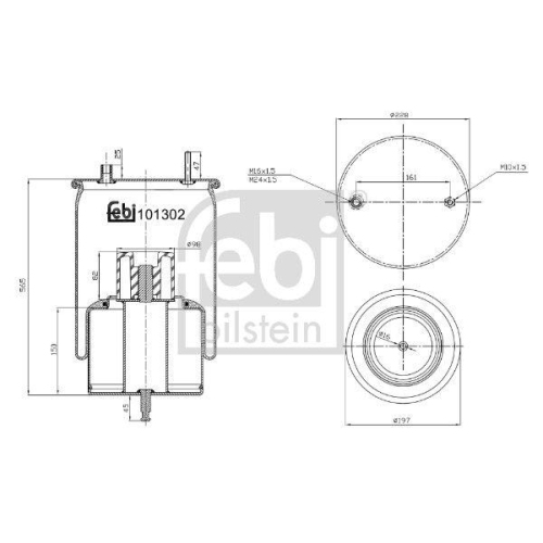 FEBI BILSTEIN Federbalg, Luftfederung 101302
