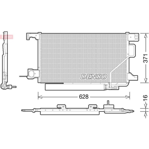 DENSO Kondensator, Klimaanlage DCN17026