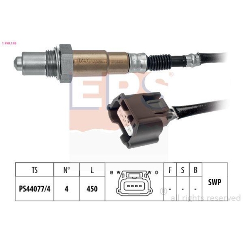 EPS Lambdasonde Made in Italy - OE Equivalent 1.998.178