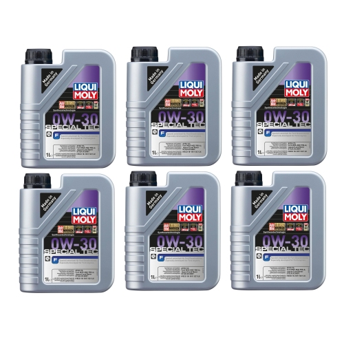 6x Liqui Moly Special Tec F Motor&ouml;l 0W-30 1-Liter - Art-Nr. 20722