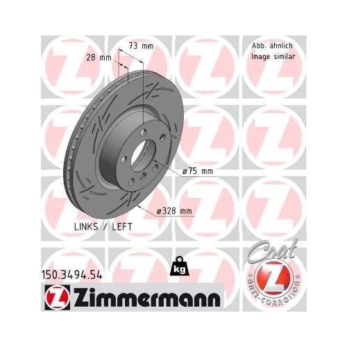 ZIMMERMANN Bremsscheibe BLACK Z 150.3494.54