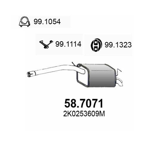 ASSO Endschalldämpfer 58.7071