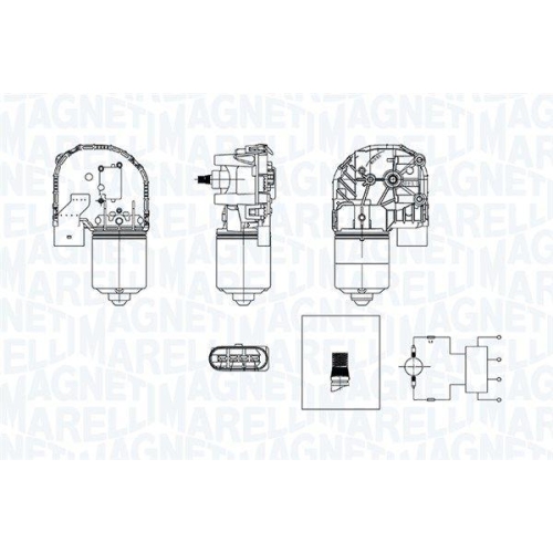 MAGNETI MARELLI Wischermotor 064377600010