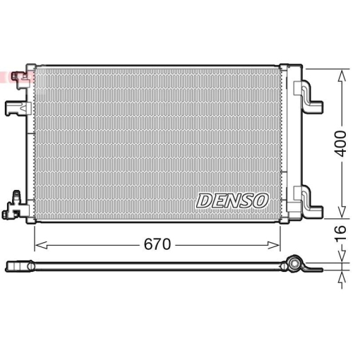 DENSO Kondensator, Klimaanlage DCN20002