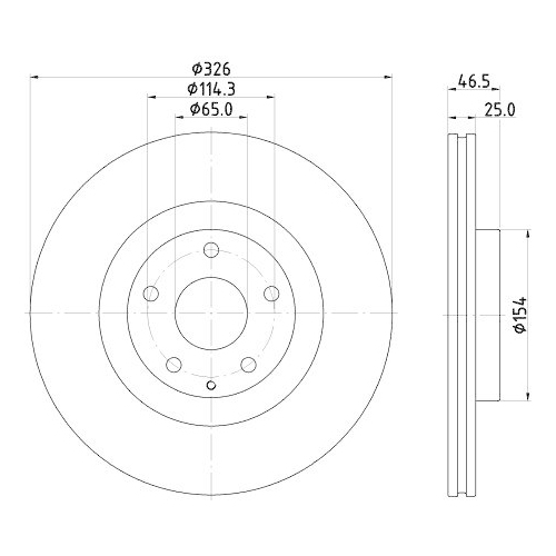 HELLA Bremsscheibe PRO High Carbon 8DD 355 134-771